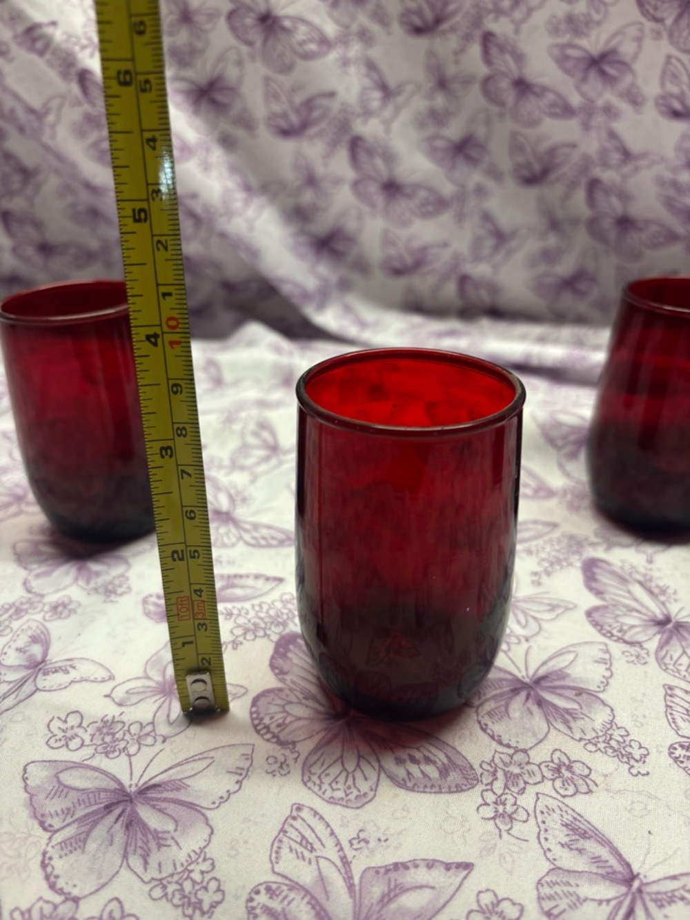 📍Vintage Anchor Hocking Royal Ruby Red Tumbler Glasses - Picture 3 of 3